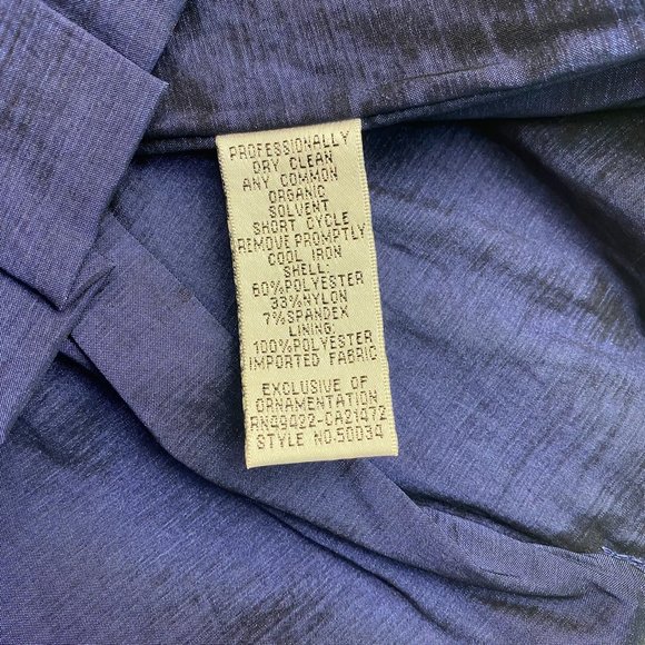 Jessica McClintok Strapless Bow Cocktail Dress Navy - Picture 4 of 9